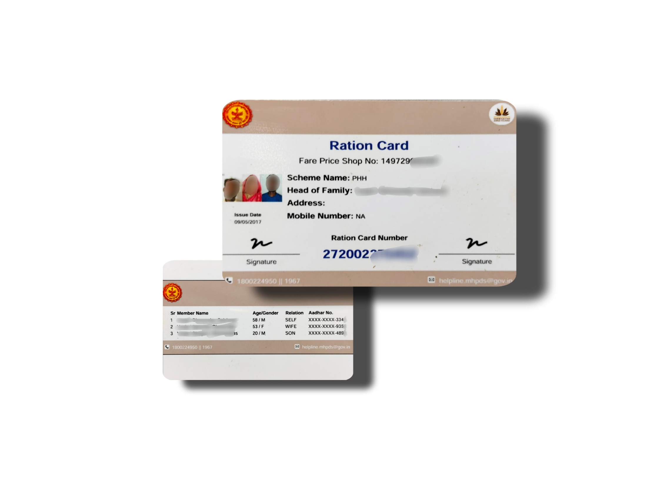 Ration Card PVC